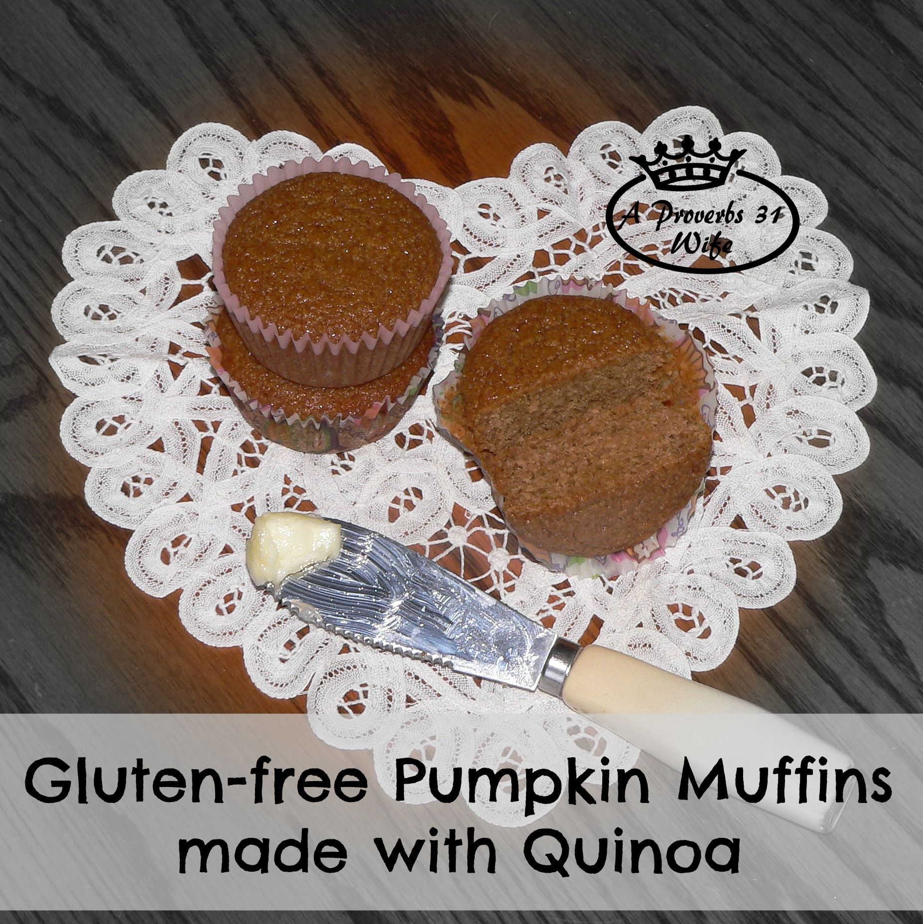 Quinoa pumpkin muffin recipe, naturally gluten free! #quinoa #recipe #glutenfree