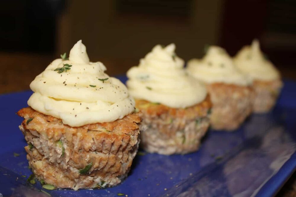 Turkey Meatloaf Cupcakes With Mashed Potato Frosting Hello Sensible