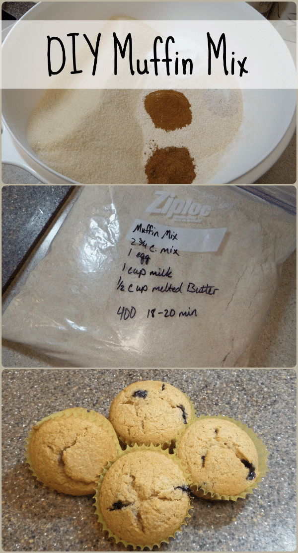 Muffins from scratch get a makeover! Use my whole wheat muffin mix recipe to make a dry mix that can be used to make muffins in a hurry!