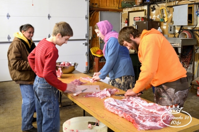 Family Butchering Day +linkup