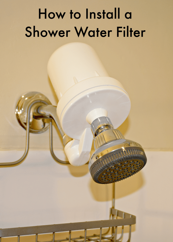 How to install a shower water filter.