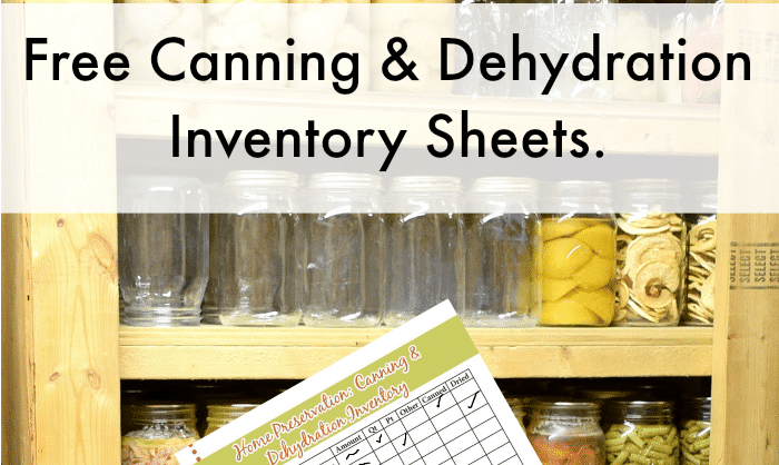 Free Printable canning inventory chart, recipe cards, & holiday