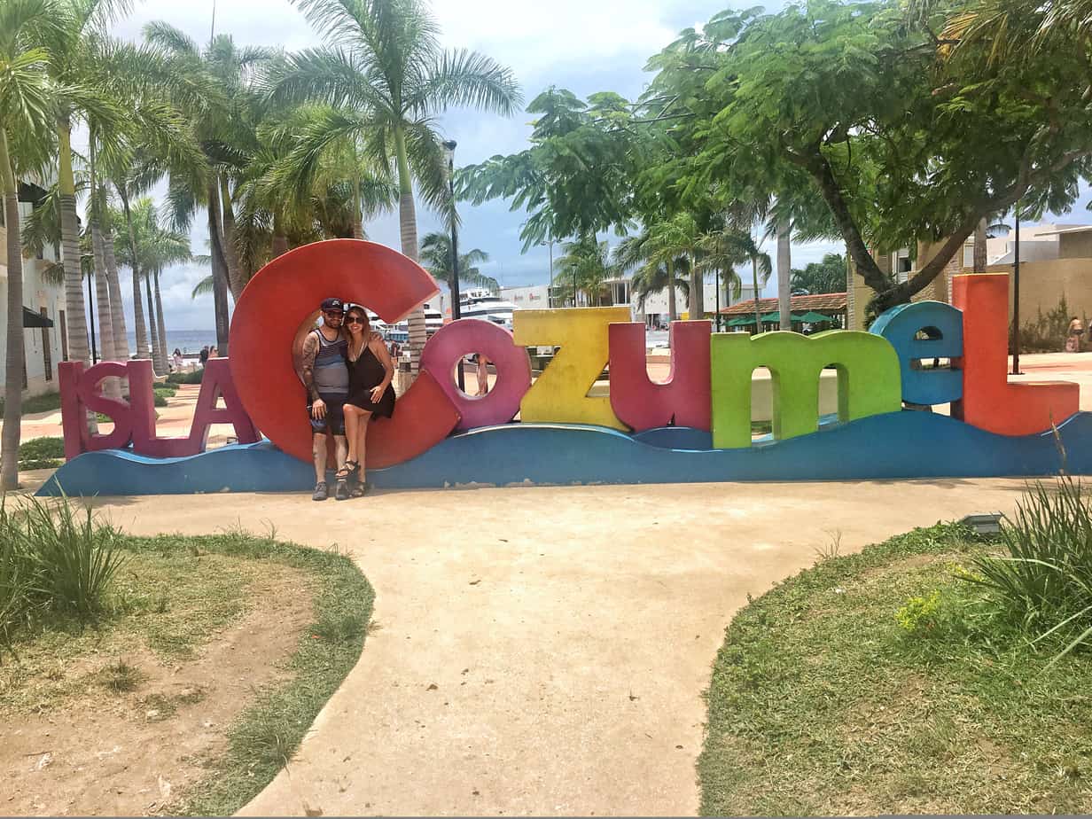Cozumel port sign
