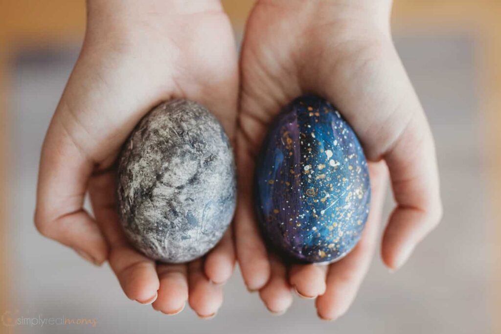 Moon + Galaxy Easter Eggs