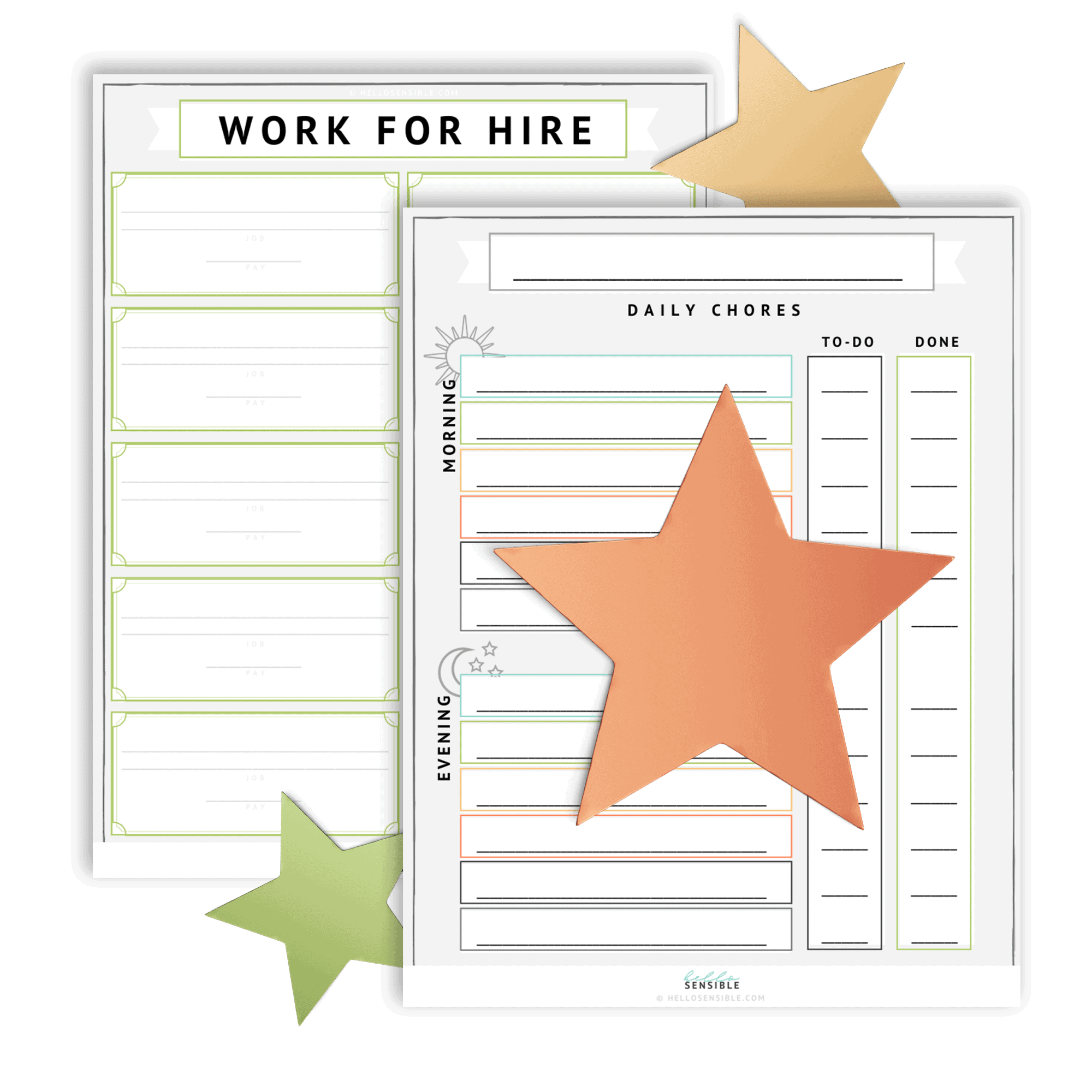 Chore Chart Magnet Template