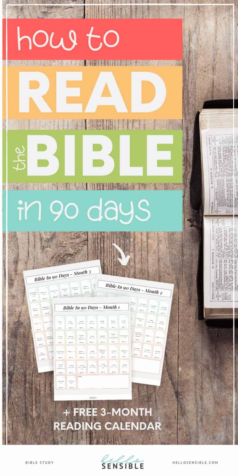 How To Read The Bible In 90 Days - Hello Sensible