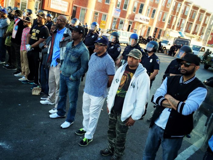 Photo by Van Applegate #BaltimoreRising. - "Someone on My side"