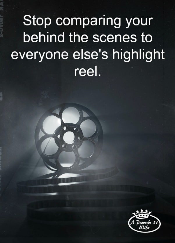 We need to stop comparing our behind the scenes with everyone else's highlight reel.  It's time to learn to rejoice with those that rejoice.