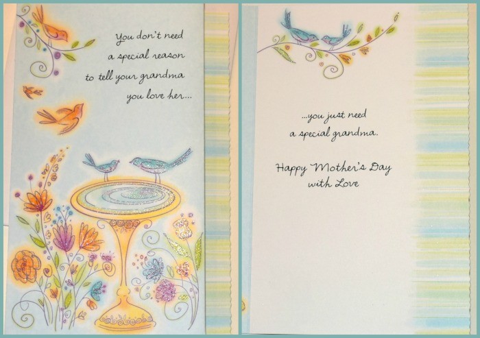 Mother'sday card for grandma. #BestMomsDayEver #ad To grandma from baby Mother's day gifts