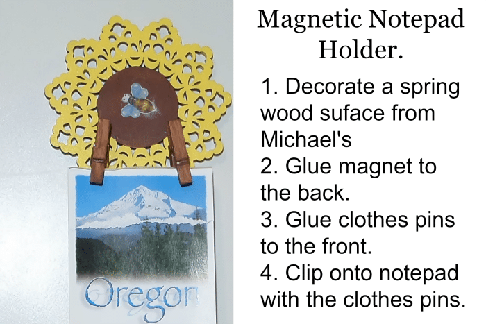 Turn any notepad into a magnetic shopping list!