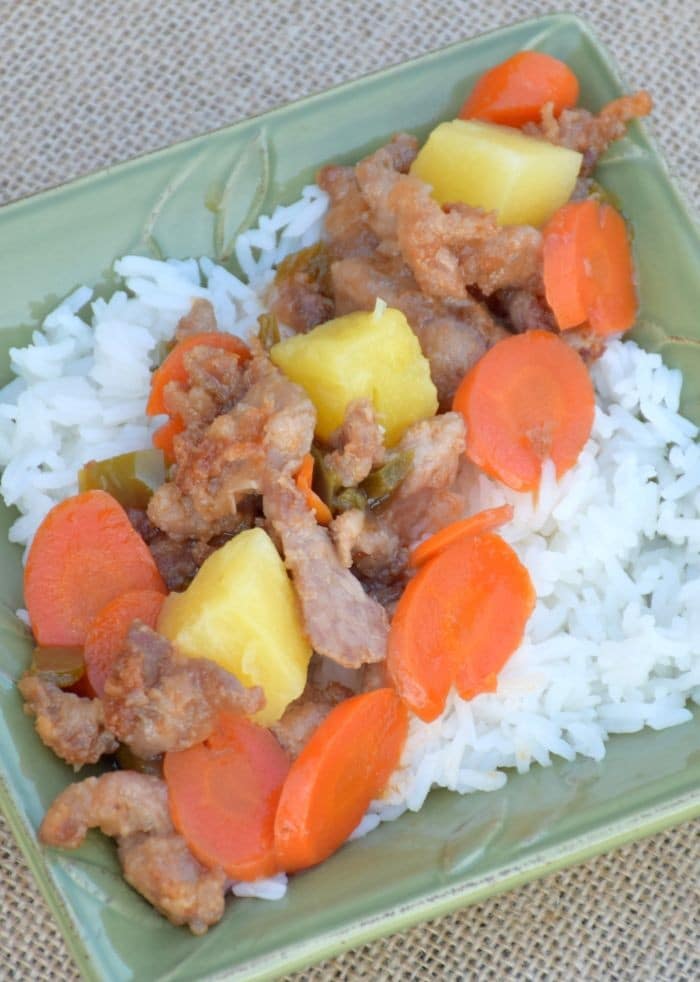 This delicious, sweet and sour pork and pineapple recipe is sure to become a family favorite. Asian food with a healthy flair!