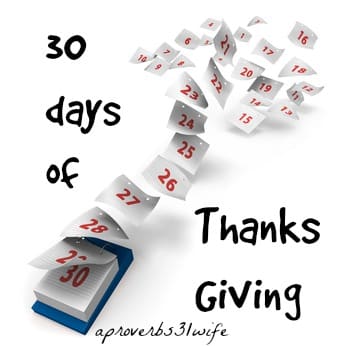 30 days of thanksgiving. A30 day devotional