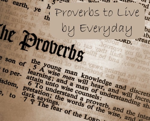 Bible Proverbs to live by every day. Click for more practical applications. 