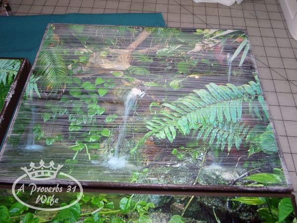 Turning prints into large canvas art for our walls.