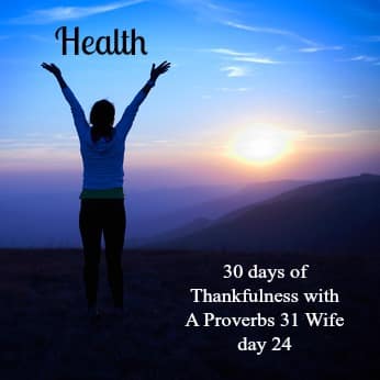 Being thankful for good health should be an everyday thing!