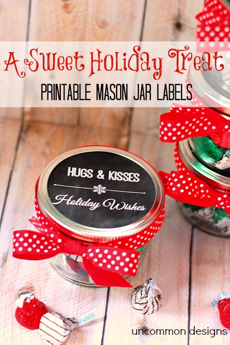 Hugs and kisses holiday treat jar.