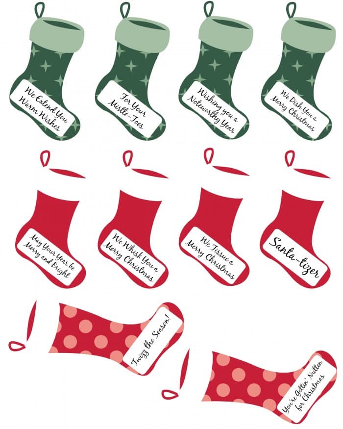 Punny Christmas gift labels to download and print.