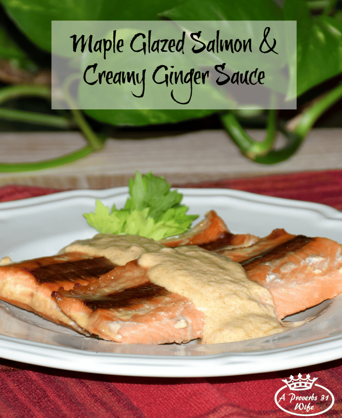 Maple Glazed Salmon with Creamy Ginger Sauce