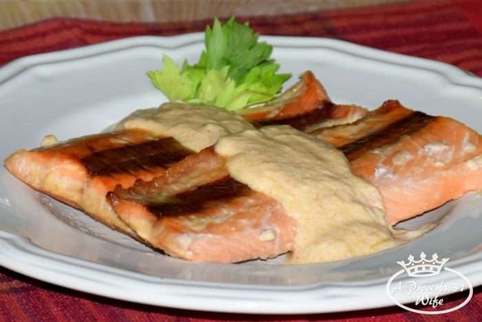 Maple Glazed Salmon with Creamy Ginger Sauce