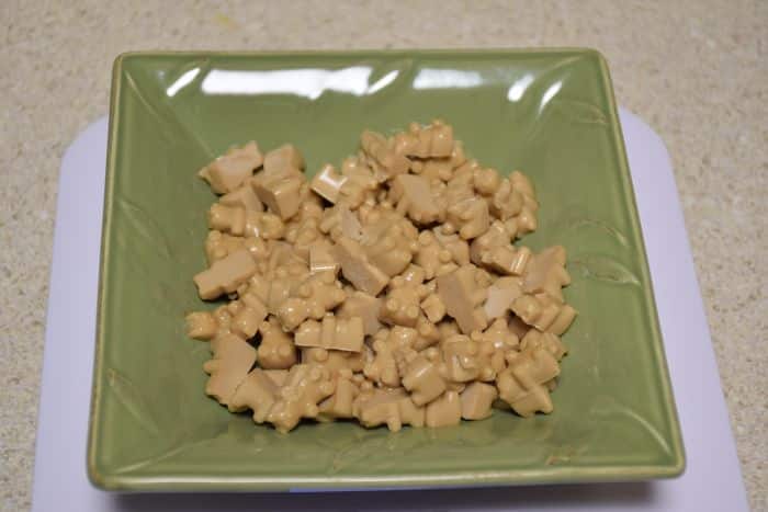 A homemade mocha gummy bears recipe using herbal and regular coffee!