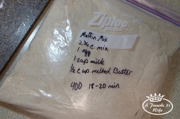 Make your own muffin mix