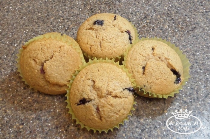 Muffin mix used to make blueberry muffins