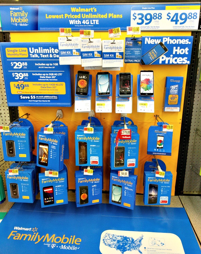 phone selections at Walmart Family Mobile #ad #YourTaxCash