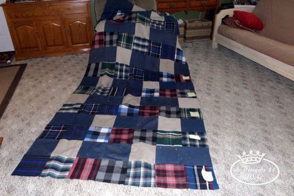 old jeans and fabric scraps