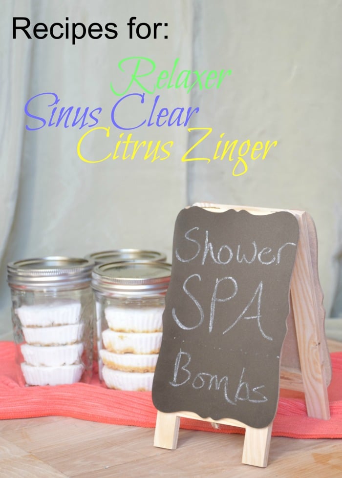 Make these delightful shower spa bombs to enjoy in your daily shower. Make unscented shower pucks and add oils as needed or follow these three blend recipes!