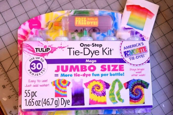Tulip® tie dye kit used to make a tie dye tablecloth