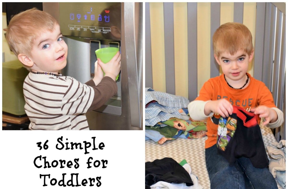 36 simple chores for 2 and 3 year olds. 
