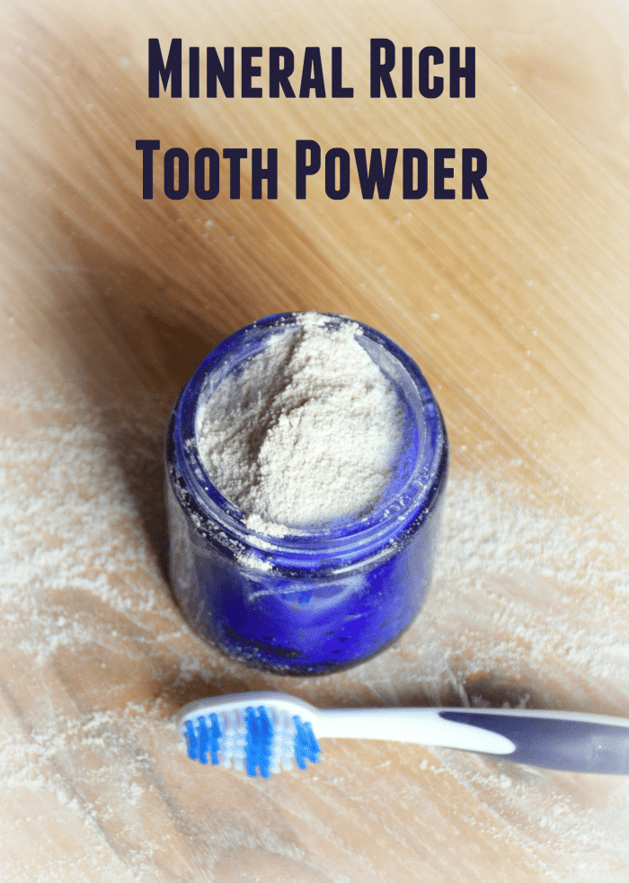 Remineralizing tooth powder recipe to help strengthen your teeth.