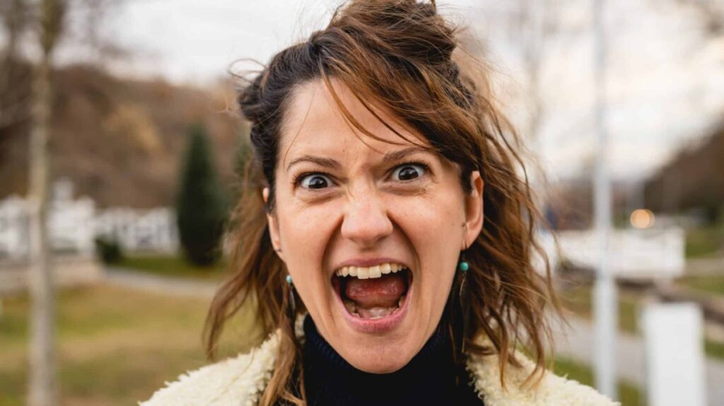 woman yelling