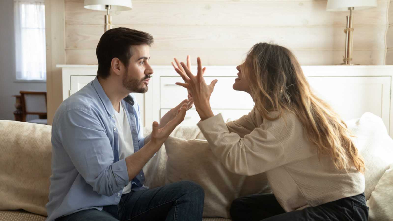 Couples arguing, fighting.