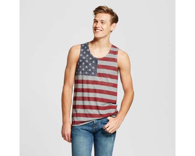 Mens flag tank