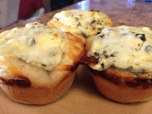 Mini spinach Dip Bowls