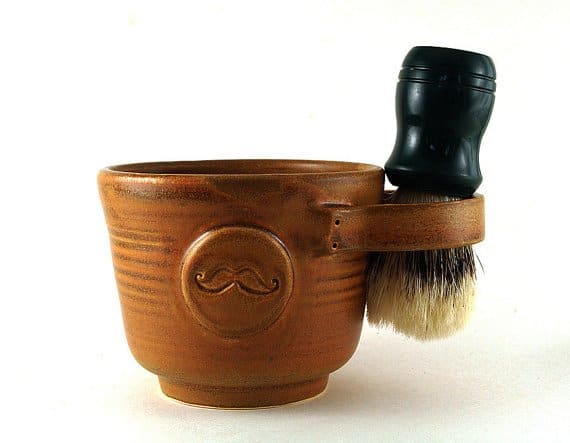 Mustache shaving bowl
