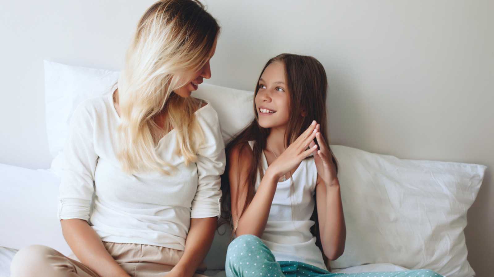 Woman with her daughter