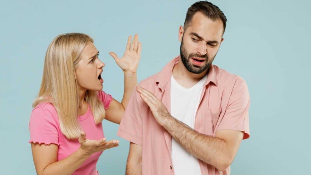 Couples having fight