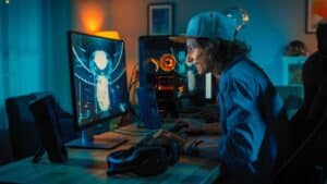 Man playing games