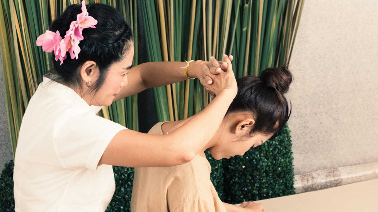 Woman getting Massage