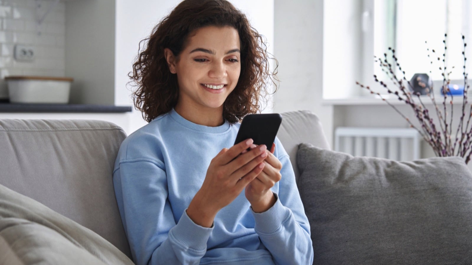 Woman watching videos