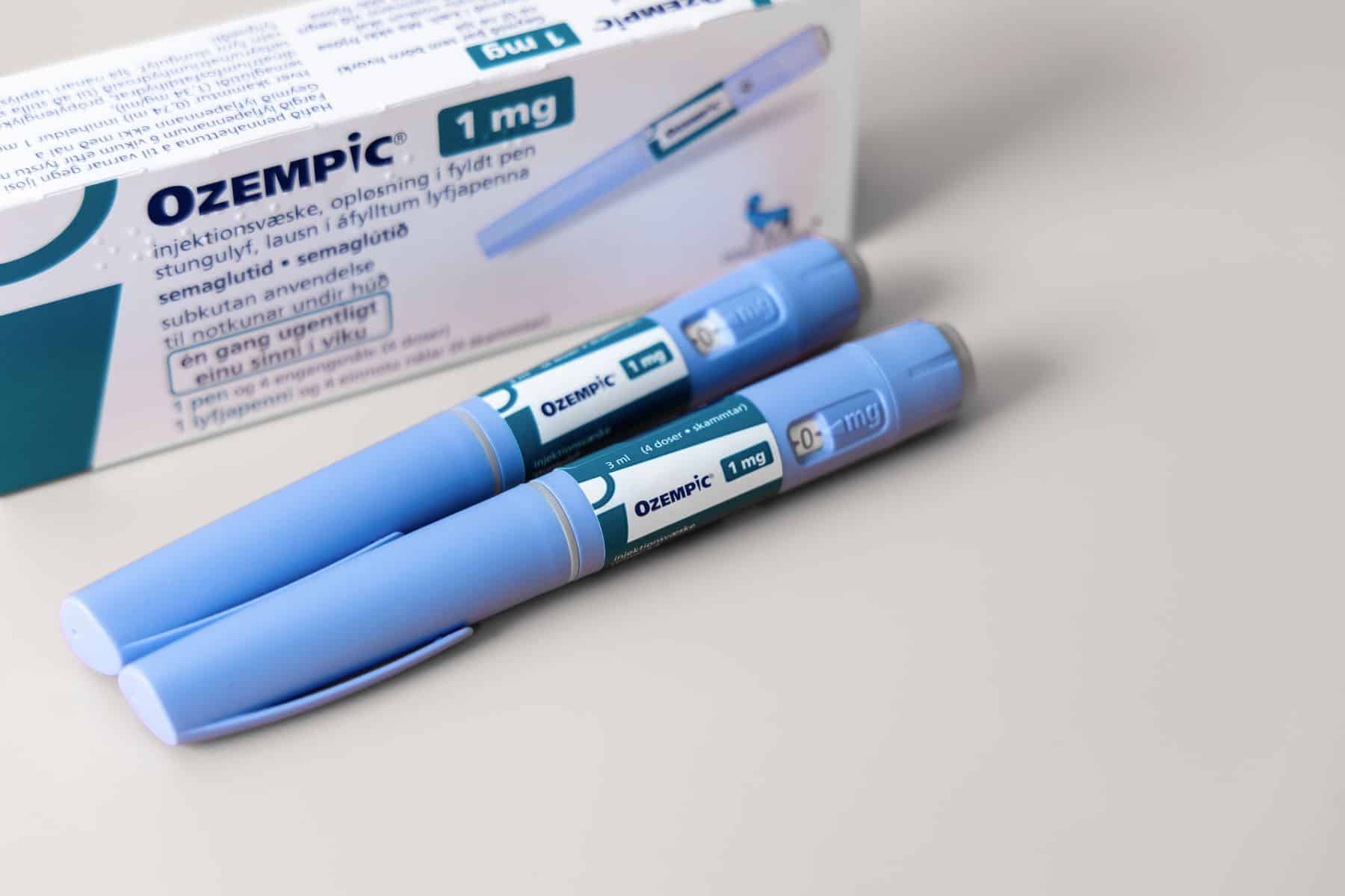 Ozempic Insulin injection pen or insulin cartridge pen for diabetics. Medical equipment for diabetes parients.